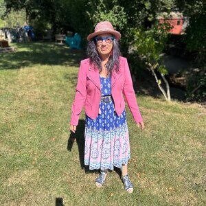 Vintage Pink Moto Jacket from White House Black Market Size 10